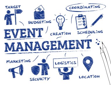 Event management concept clipart