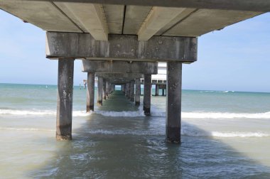 Balık tutma iskeleden altında