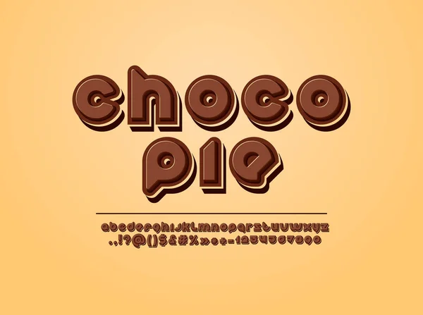 초콜릿 알파벳 맛있는 글자와 까지의 10Eps — 스톡 벡터
