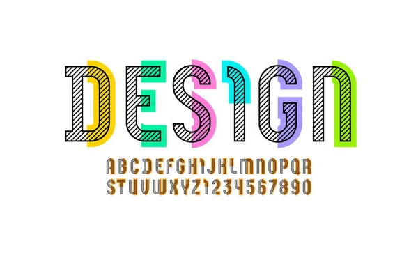 Concept modern lettertype, urban trendy alfabet — Stockvector