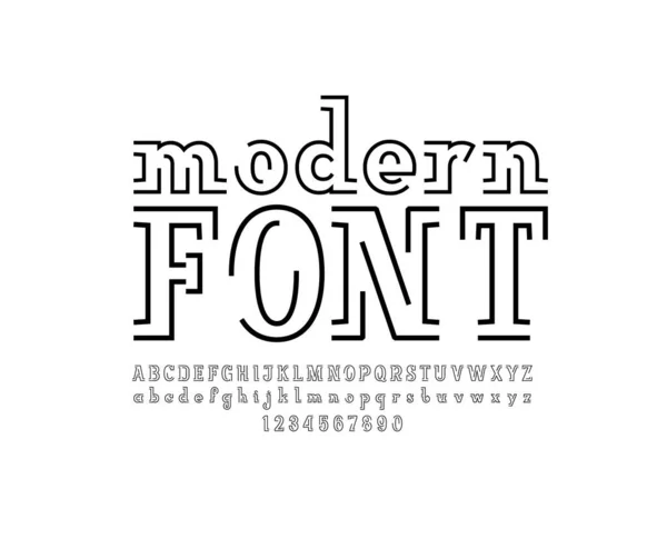 Модні сучасні смугасті шрифтові плити серії, алфавіт — стоковий вектор