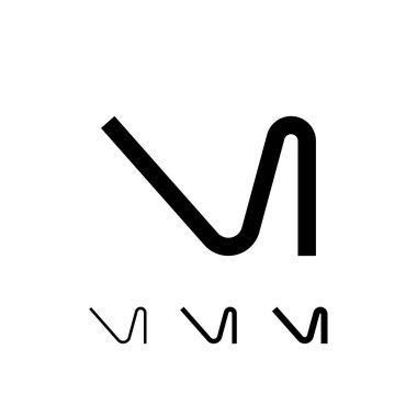 Modern harfin üç farklı kalınlığı (düzenli, orta, kalın), vektör illüstrasyon 10EPS