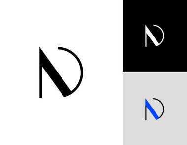 Cyberpunk harfi D, dijital yazı tipi siber alfabe, vektör illüstrasyonu 10EPS