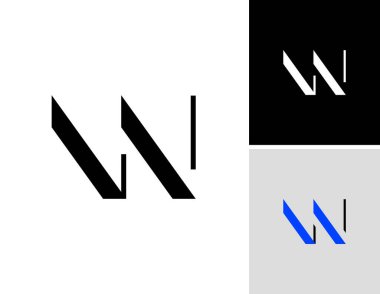 Siber punk harfi W, dijital yazı tipi siber alfabe, vektör illüstrasyonu 10EPS