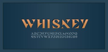 Enfes alfabe serif dekoratif yazı tipi, logotlar için mükemmel, düğün davetiyeleri, veya moda ve etiket tasarımı, harfler ve numaralar, vektör illüstrasyonu 10EPS