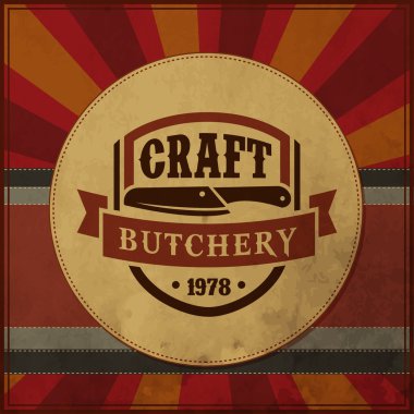 logo şablonu kasaplık veya et Shop