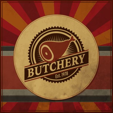 logo şablonu kasaplık veya et Shop