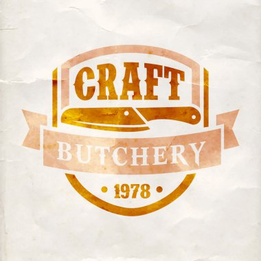 logo şablonu kasaplık veya et Shop