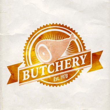 logo şablonu kasaplık veya et Shop