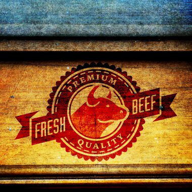 logo şablonu kasaplık veya et Shop