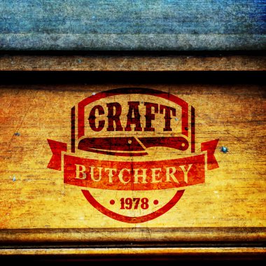 logo şablonu kasaplık veya et Shop