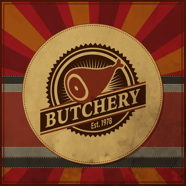 Logo template of butchery or meat shop — Stock Vector