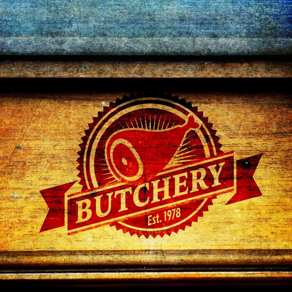 Plantilla de logotipo de carnicería o carnicería — Vector de stock