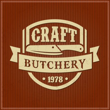 logo şablonu kasaplık veya et Shop