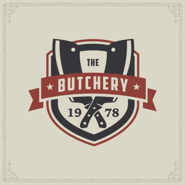 kasaplık veya et shop logo