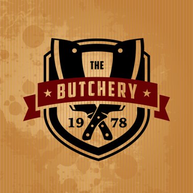 kasaplık veya et shop logo