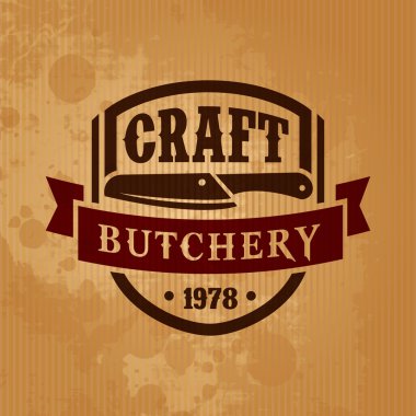 logo şablonu kasaplık veya et Shop