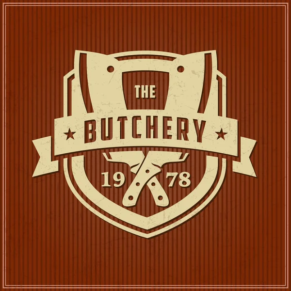 Logo of butchery or meat shop — Stock Vector