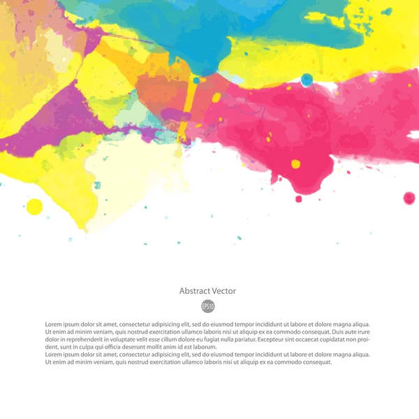 Fondo de acuarela de colores brillantes — Archivo Imágenes Vectoriales