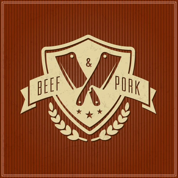 Logo van slagerij of vlees winkel — Stockvector