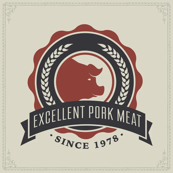 Modelo de logotipo de açougue ou loja de carne — Vetor de Stock