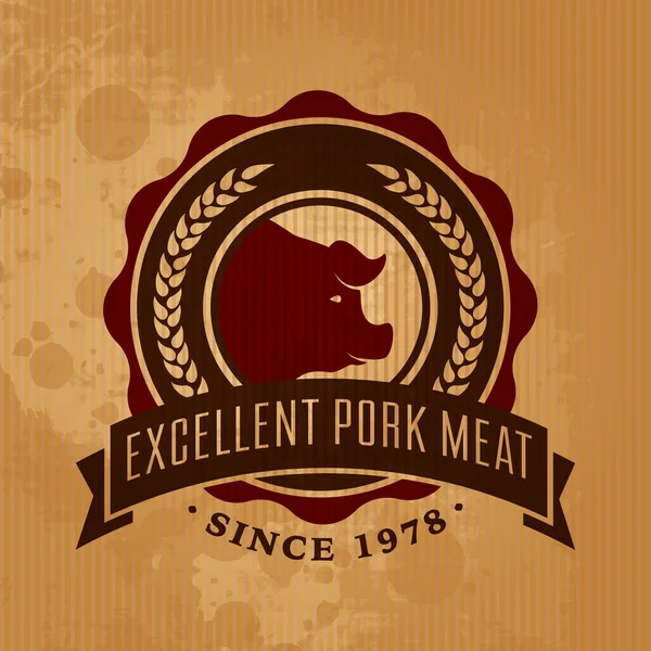 Modelo de logotipo de açougue ou loja de carne — Vetor de Stock