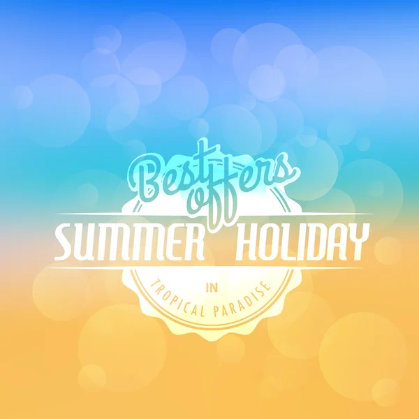 Vector summer background. Hello Summer vector illustration. — Stock Vector