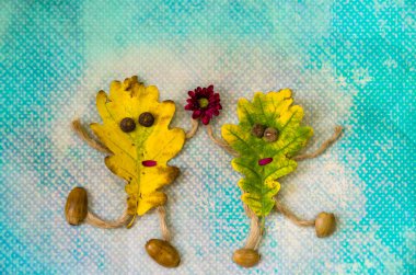 dancing autumn leaves