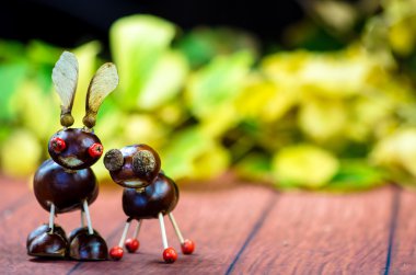 kestane ile sonbahar dekorasyon