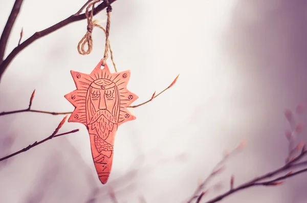 Ormanda Güneşin Yıldızın Çarpıcı Işareti — Stok fotoğraf