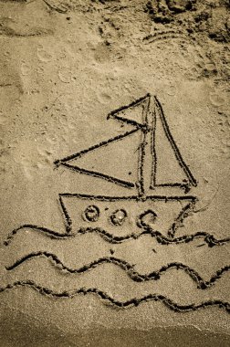 kuma çizilen tekne