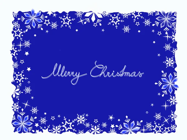 Tarjeta azul de Navidad — Vector de stock