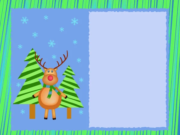 Reindeer greeting card — Stock Photo, Image