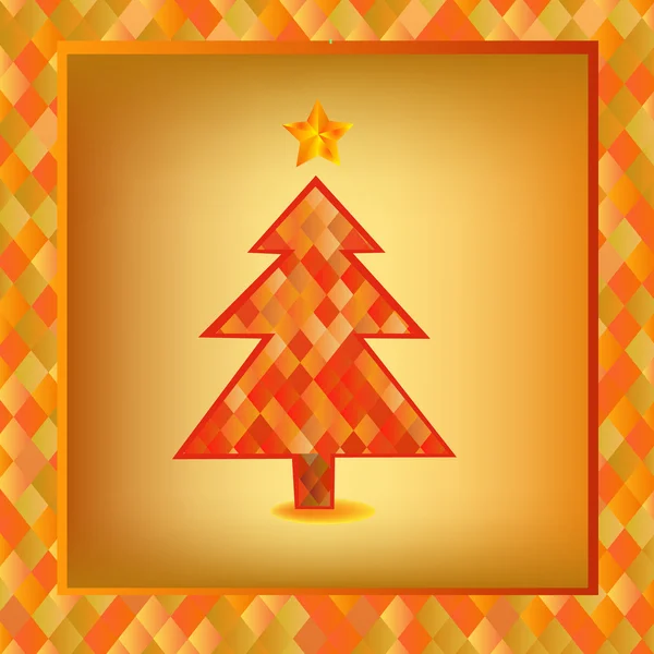 Moderner Weihnachtsbaum — Stockvektor