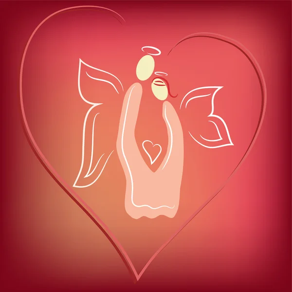 Ангелы в любви — стоковый вектор