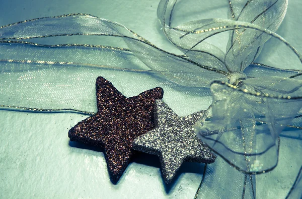 Stars and ribbon decoration — Stock Photo, Image