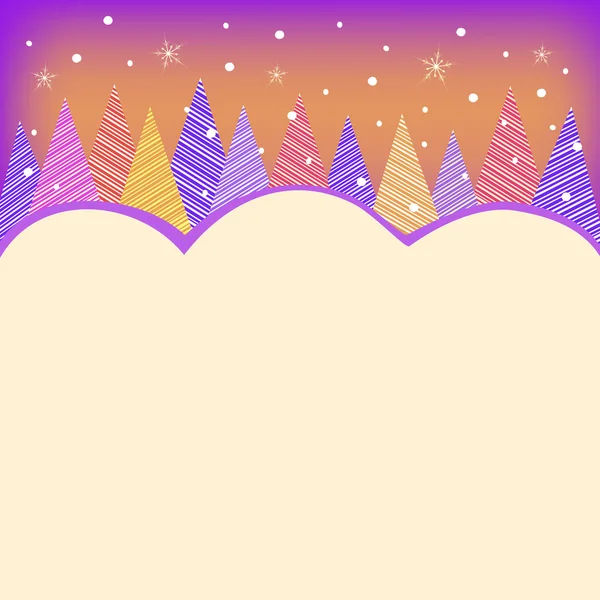 Colorful winter greeting card — Stock Vector