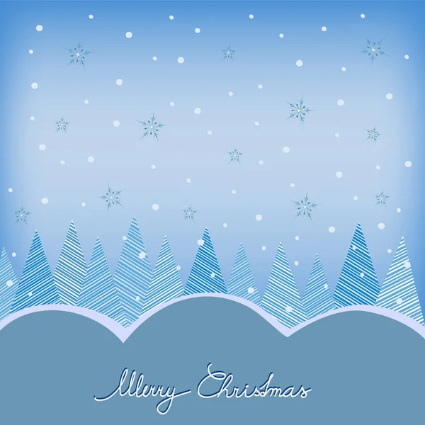 Winter Weihnachtsgrußkarte — Stockvektor