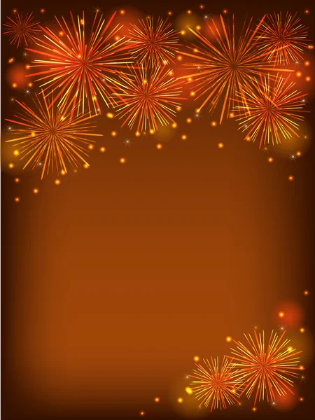 Orange fireworks — Stock Photo, Image