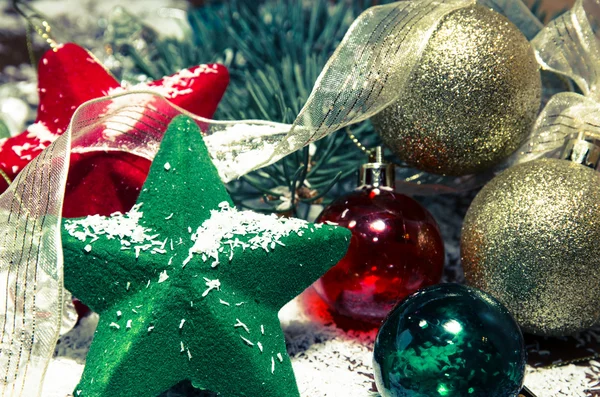 クリスマスのレトロな星の装飾 — ストック写真