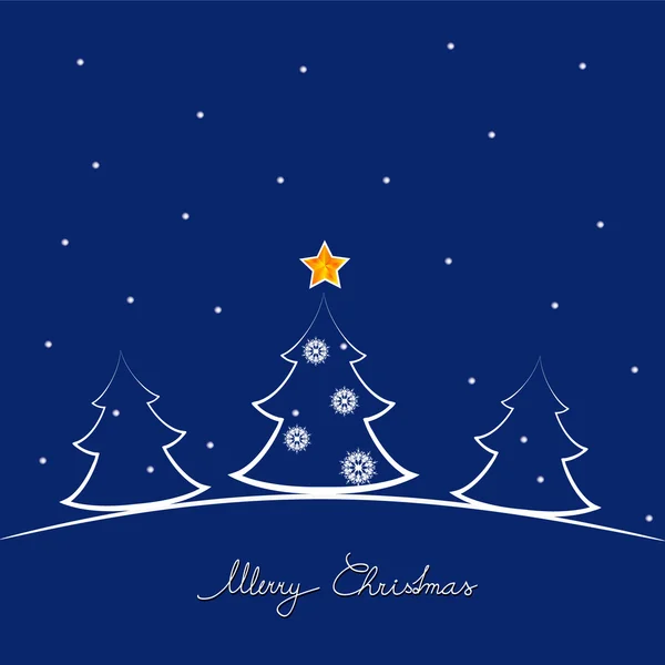 Vánoční přání ke stromečku — Stockový vektor