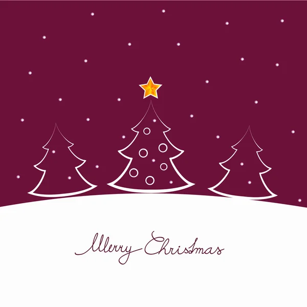 Tarjeta de felicitación árbol de Navidad — Vector de stock