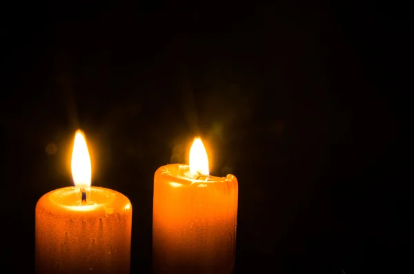 Dos velas encendidas — Foto de Stock