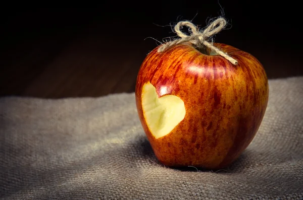 Valentines day apple — Stock Photo, Image