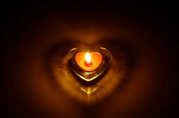 Candela del cuore — Foto Stock