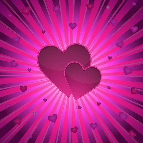 Розовые сердца — стоковый вектор