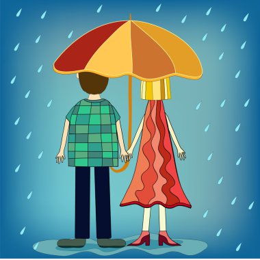 kız ve oğlan illüstrasyon