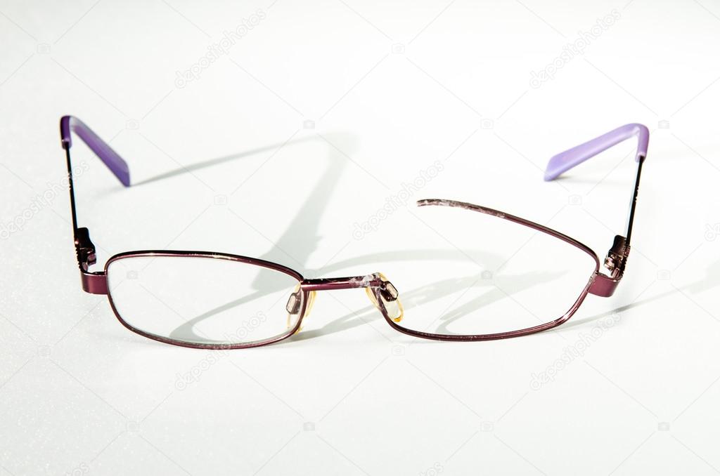 broken eyeglasses