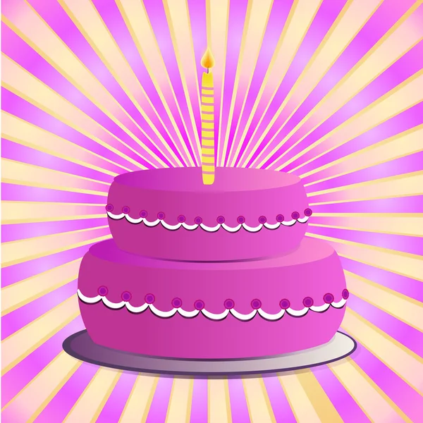 ピンクのケーキ — ストックベクタ
