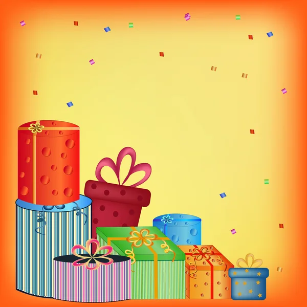 Happy birthday presents — Stock Vector